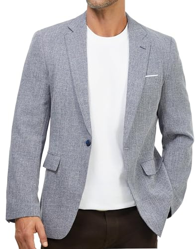 Autsel Men's Casual Blazer One Button Suit Jacket Regular Fit Sport Coat | Versatile formal sport coat offering comfortable structured fit, perfect for smart casual office work and evening events