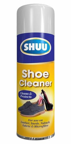 Shoe Cleaner Spray 300ml Protects & Deep Cleans Boots Remove Dirt & Stains Ideal for leather, Suede, Nubuck, Fabric & Microfiber