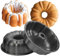OAMCEG 2 Pack Gugelhupfform - 10 Zoll Bunte Kuchenform Antihaft zum Backen, 24cm Klassische Guglhupfbackform Heavy Duty Carbon Steel Pan Rund Backform für Brownie Jello Flan Meatloaf
