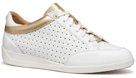 Geox Damen D Myria C Sneaker, White, 38 EU