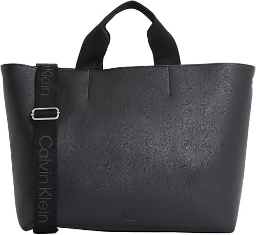 Calvin Klein Bolso Tote Mujer Ultralight grande, Negro (Na Black), Talla Única