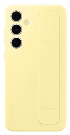 Samsung Standing Grip Case EF-GS721 für Galaxy S24 FE, Smartphone-Cover, Handy-Hülle, Fingerhalterung, Schlankes Design, Yellow
