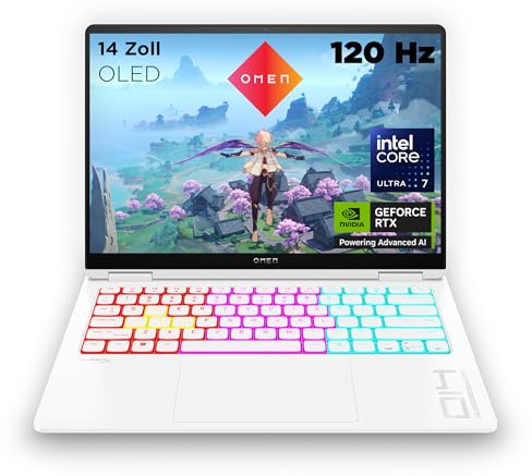 HP Omen Transcend 14-fb0273ng 14 2880 x 1800 Pixel Intel Core Ultra 7 16GB 1000GB SSD NVIDIA GeForce RTX 4060 Windows 11 Home