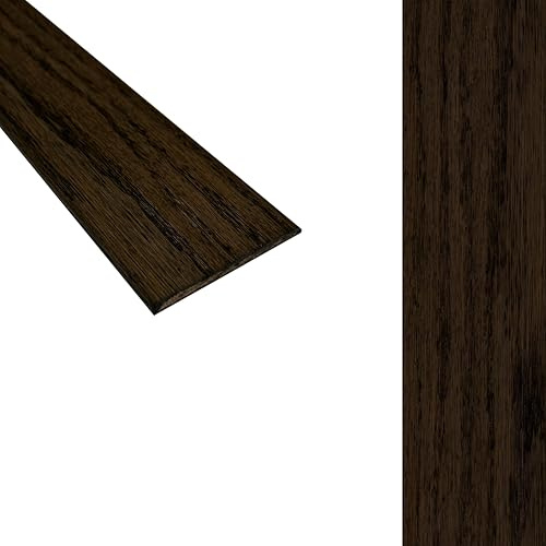Solid Oak Flat Threshold Transition Door Bar 70mm Wide x 6mm Thick - For Solid, Engineered & Laminate Flooring. 0.9m, 1.1.0m, 1.8m or 2.7m Lengths. (Dark Brown Oak, 1.8m)