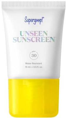 Supergoop! Unseen Sunscreen - SPF 30 - Invisible, Broad Spectrum Face Sunscreen + Makeup-Gripping Primer - Weightless, Scentless - For All Skin Types & Skin Tones - 0.5 fl oz