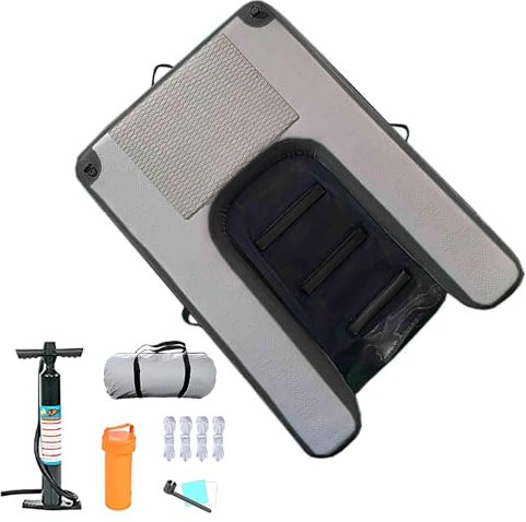 JYHHCYS Plastik Rampe Hund Aufblasbare Hundeplattform, Aufblasbare Hunde-Wasserrampe Für Einbaupools Und Aufstellpools, Hundeboot-Poolleiter Mit Zugseil, Pumpe Und Reparaturset(Black)