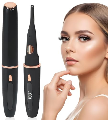 USB-Rechargeable Heated Eyelash Curler with LED Display - 3 Temp Settings, Mini Design, Safe Curling for Long-Lasting Natural Lashes