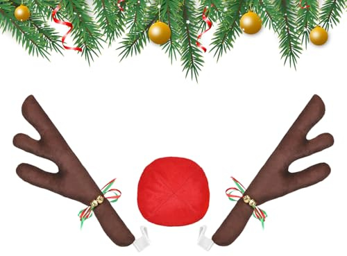Andouillers De Voiture Décoration de Véhicule Cerf pour Fêtes