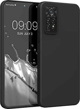 kwmobile Hülle kompatibel mit Xiaomi Redmi Note 11 Pro / 11 Pro (5G) / 12 Pro (4G) Hülle - weiches TPU Silikon Case - Cover geeignet für kabelloses Laden - Schwarz matt
