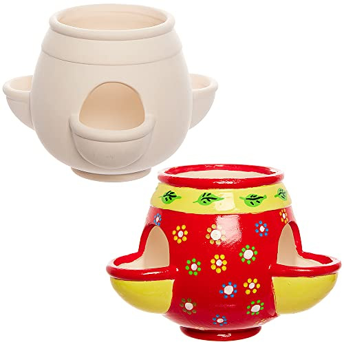Baker Ross FX817 Macetas para hierbas de cerámica- Caja de 1, Pinta tu propia maceta