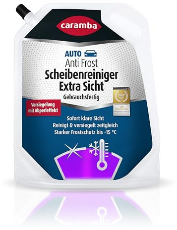 Caramba Anti Frost Scheibenreiniger Extra Sicht Gebrauchsfertig, für die Auto-Scheibenwaschanlage, Frostschutz bis -15 °C, Scheibenversiegelung, 3 l