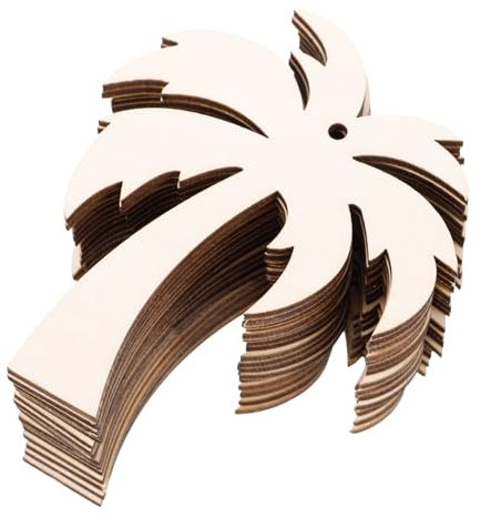 Lurrose Recortes De Madera Diy 20 Piezas Para Manualidades Artesanales Decoraciones De Fiesta Material Madera Sin Terminar Etiquetas Para Pintar Niños y Adultos Uso Creativo Fiesta y Bricolaje