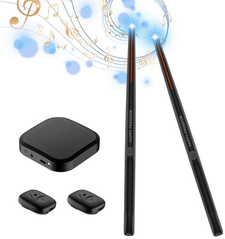 Tragbares Intelligentes Elektronisches Schlagzeug-Set, Somatosensorisches Lufttrommel-Set mit 2 Pedalen und Lufttrommelstöcken für Schlagzeuger, Studenten und Anfänger (BLACK)