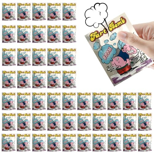 CWENDANER 50 Piezas Bombas Fétidas Extremadamente Apestosas, Bombas Fetidas Super Potentes, Bombas de Pedos, Maloliente Pedo Bolsa, Artículo de Broma Divertido para Fiesta