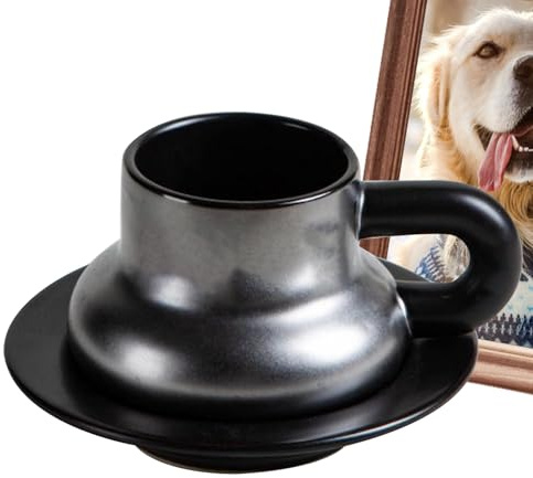 Qkbuza Keramisk mugg, dricksmuggar | Ergonomiskt återanvändbart handtag för dryck | för kontor, kaffe, picknick, restaurang, öl,