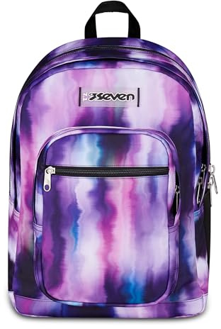 Seven Zaino Scuola FREETHINK, Doppio Scomparto, Viola, 34 L, Scomparto porta pc ablet, Tasche multifunzione, Tasca laterale porta borraccia, Scuola media e superiore, Bambina, Ragazza