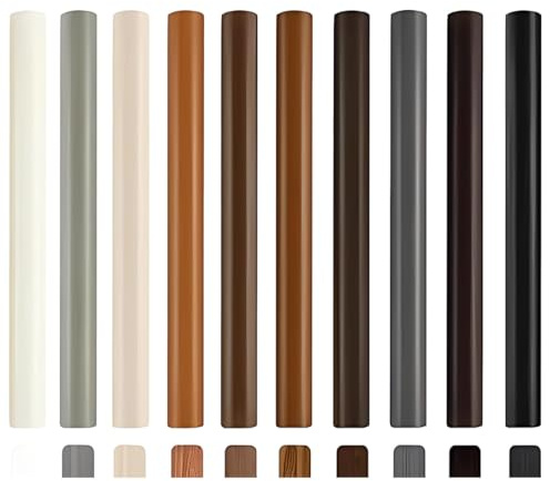 EIYVUAL 10 pezzi Pennarello Ritocco Legno, Kit Riparazione Legno Ripara Parquet, Set di Cera per Graffi, Fori e Crepe su Mobili, Parquet, Laminato e Porte
