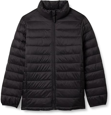 Amazon Essentials Veste Doudoune Pliable Imperméable Légère Garçon, Noir, 11-12 Ans