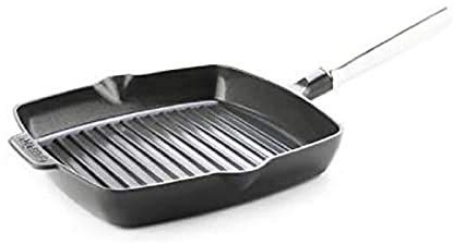 GreenPan Featherweights Non-Stick 26cm Grill Pan, PFAS Free, Grey