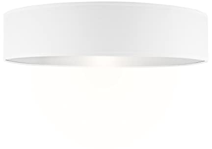 Smartwares IDE-60043 Lámpara de techo, pantalla de tela de 50 cm de diámetro, cuatro apliques con casquillos E27, compatible con bombillas de hasta 18 W, Iluminación de Interior, IP20, Blanco