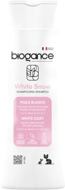 Biogance - Shampooing Poils Blancs - White Snow - 150 ML - Produit d'hygiène pour Chat - à Base de sureau, de Bleuet et d’aloé Vera Bio.