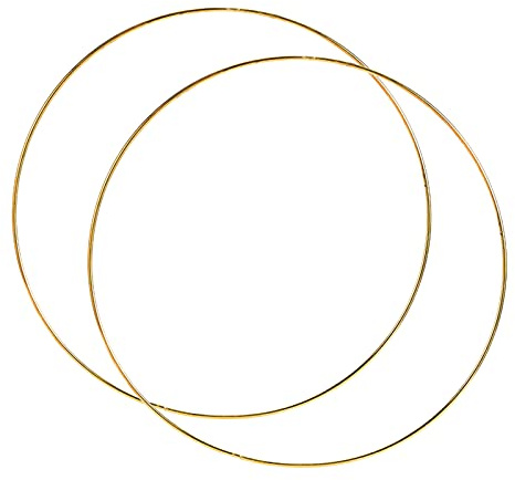 F Fityle 2 Pack Large Metal Floral Hoop Wreath Macrame Rings for DIY Wedding Wreath Decor, and Macrame Wall Hanging Crafts, 40cm