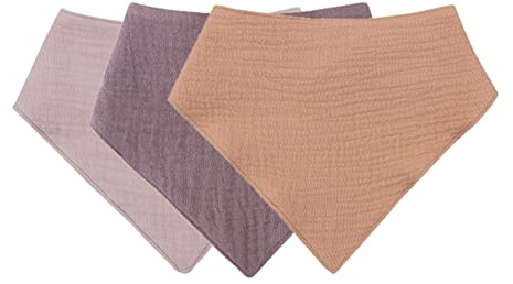 Uposao Haklapp, babyabsorberande triangelduk, 3 stycken mjuka och absorberande muslinhalsdukar med 2 justerbara tryckknappar, baby, triangulära dukar, present för pojkar, flickor