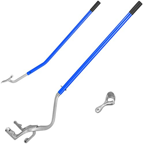 COSTWAY 3 Stück Reifenmontage Demontagewerkzeug, für 44-62 cm Reifen, Werkzeug Reifenwechseln, Reifenwerkzeug Demontagehebel Wulsthalter Montierhebel, für Auto Reparatur, Stahl (Blau)