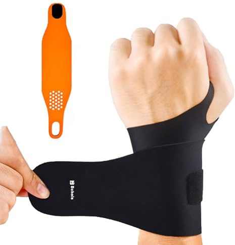 Bchois Wrist Brace,Wrist Support for Carpal Tunnel Pain Relief,Ulnar Brace Ultra-Thin Elastic for Tear,Wrist wraps Repetitive Wrist Use Injury,Fits Both Wrists