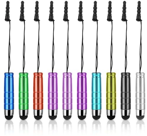 Amabro Stylus Stifte für Touchscreens, 10 teilige Kurze Stylus Stift Sets für Tablets IPadmini Phones Android Tablets Smartphones und alle universellen kapazitiven Touchscreen Geräte