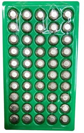 Confezione da 50/100 batterie a bottone AG13 LR44 a bottone per lettori MP3, calcolatrice, batteria alcalina al manganese, 1,5 V, 140 mAh, batteria alcalina al manganese, batteria per orologio,