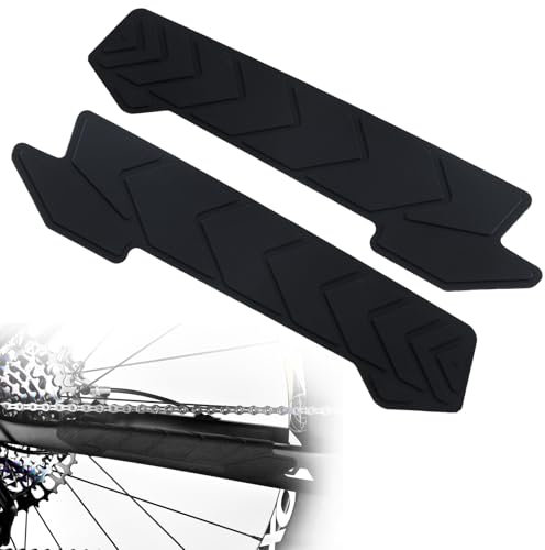 Hainue 2 Stück Fahrrad Kettenstrebenschutz, Protector Kettenstrebenschutz, Fahrrad Kettenstrebenschutz, MTB Silikon Kettenstreben-Rahmenschutz, für Alle Fahrradtypen Mountainbikes