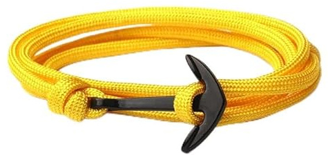 Ankare armband gul polyestersladd