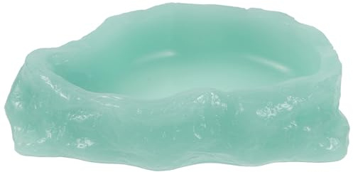 DIYEAH Ciotola per Rettili in Resina Luminoso e Anti-Spill, Piatto per Acqua per Tartarughe e Lucertole, Accessorio per Alimentazione Notturna