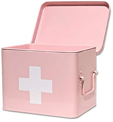 HGIYA Family First Aid Box Portable Medicine Chest Storage Cabinets Organizer Household Emergency Multi-Layer Compartment Large Capacity