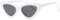 kimorn Ojos De Gato Gafas De Sol Para Mujer Clout Goggles Bisagras De Metal Plástico Marco K0566 (Blanco&Negro)