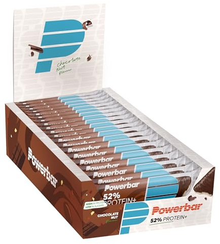 Powerbar - 52% Protein Plus - Chocolate Nut - 20x50g - High Protein Low Sugar Riegel