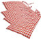 nxtbuy Stuhlkissen 4er Set 40x40 cm Rot Kariert - Gepolstertes Sitzkissen mit Bändern, für Indoor und Outdoor - in vielen Farben erhältlich