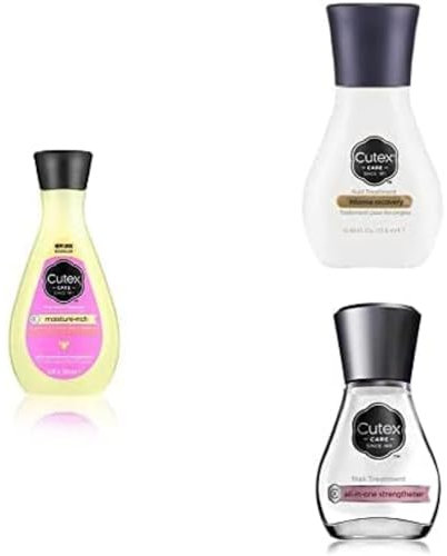 CUTEX 3 Step Nail Care Routine PREP with Moisture Rich Nail Varnish Remover TREAT with Intense Recovery PROTECT with All-in-One