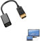 Displayport Konverter, Displayport Adapter, Displayport Adapter, Vergoldeter Displayport (DP) Stecker Buchse Konverter, DP Stecker Buchse Schwarz, 1080P