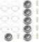 Hopbucan Solar Luci Coperchio Vaso, 6 Confezione 20 Led Jar Coperchi Luci, 6 Ganci nel Dotazione (Vasetti Non Inclusa), Patio con Giardino Solari Laterns Lampade Da Tavolo Decor