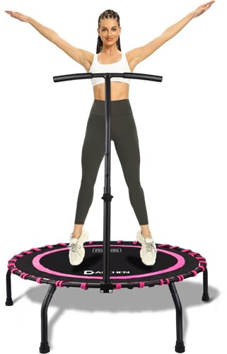 DARCHEN Rebounder Mini trampoline de 150 kg pour adulte, petit trampoline d'intérieur pour l'exercice, l'entraînement, le fitness, trampoline élastique au design amélioré pour un rebond plus sûr et