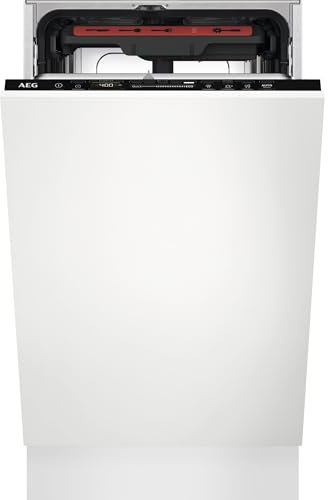 AEG 7000 Series Built-In Dishwasher, FSE73507P, with AirDry Technology, Integrated Dishwasher with 10 Settings, QuickSelect Touchscreen, 44 dB, 45cm, [Energy Class D]
