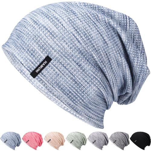 Mütze Herren Slouch Beanie Mütze Damen Leicht Winddichte Dünne Mütze Weiche Atmungsaktiv Longbeanie Ideal für Frühling Herbst und Winter
