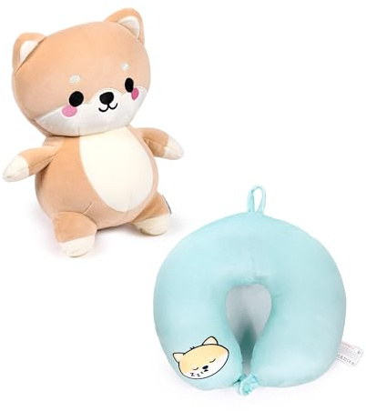 Puckator 2-i-1 plyschresekudde - Shuggs, Shiba Inu - Swapseazzz
