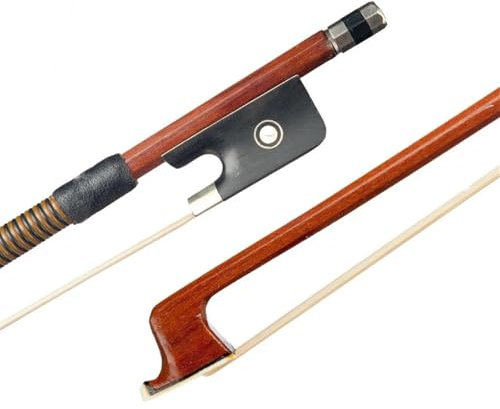 Geigenbogen Brasilholz-Bratschenbogen Ebenholz-Frosch-Lederwickel Für 15'' 16'' Circle Eye Bratschenbogen