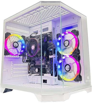 NitroPC - PC Gaming Avanzado (AMD Ryzen 5 3400G 4/8 4.2GHz, RX Vega 11, RAM 16GB, 480GB SSD, Windows 11 Pro, WiFi) Ordenador de sobremesa, PC Gamer (Blanco)