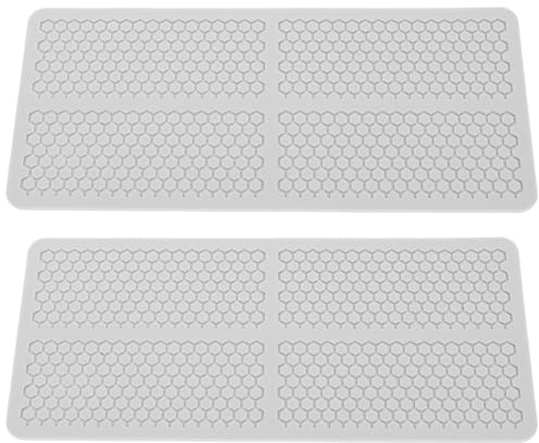 OSALADI Lot de 2 Moules en Silicone Alimentaires en Nid d'Abeille 3D Moules Creux pour Pâtisserie et Bonbons Flexibles et Réutilisables Décoration de Gâteaux Cupcakes et Fondant