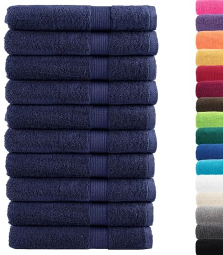 Genérico Toallas de Sauna SOLUND 10 uds Azul Marino 80x200 cm 600 gsm,Casa y jardín,Ropa de casa,Toallas-137268