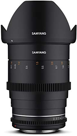 Samyang MF 35mm T1,5 VDSLR MK2 Canon M – lichtstarkes T1,5 Weitwinkel Cine- und Video Objektiv für Canon M Mount, 35 mm Festbrennweite, Follow Focus Zahnkränze Vollformat und APS-C, 8K Auflösung